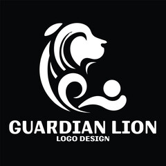 Guardian Lion Vector Logo Design
