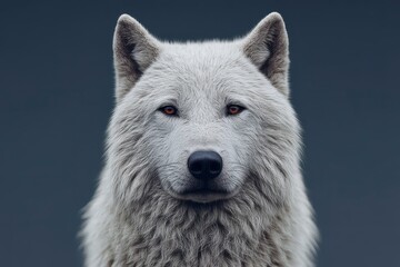 Obraz premium Majestic Arctic Wolf Portrait Wild Animal Nature Photography Wildlife Fur Canine Clo