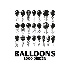 Balloons Vector Logo Design