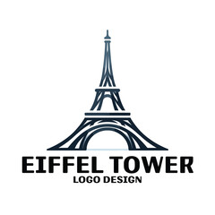 Eiffel Tower Vector Logo Design