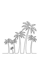 Palm Grove: Minimalist Line Art Print