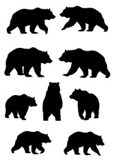 Majestic Bear Silhouettes: A Dark & Powerful Collection