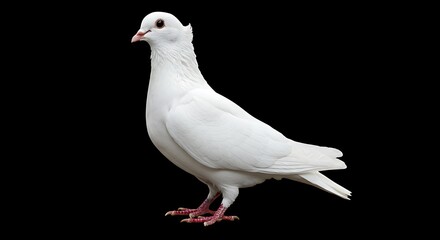 Serene White Dove: Purity and Grace Against a Midnight Sky