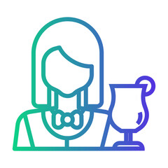 bartender Line Gradient Icon