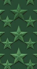 Obraz premium Emerald Starry Night: 3D Rendered Festive Pattern AI Generated