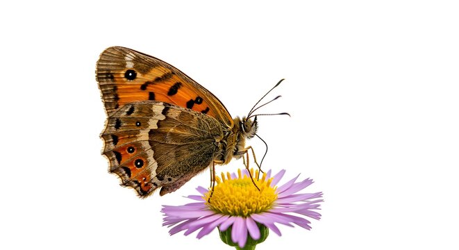 Gentle Giant: A Butterfly's Delicate Embrace of Purple Bloom