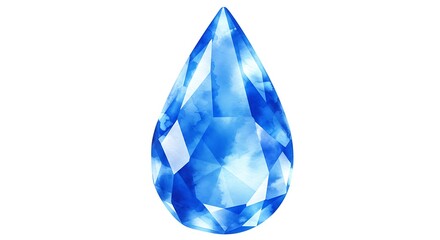 Obraz premium Sapphire's Teardrop Embrace
