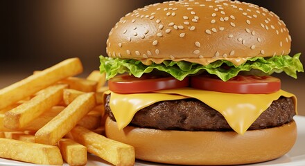 Golden Hour Burger & Fries