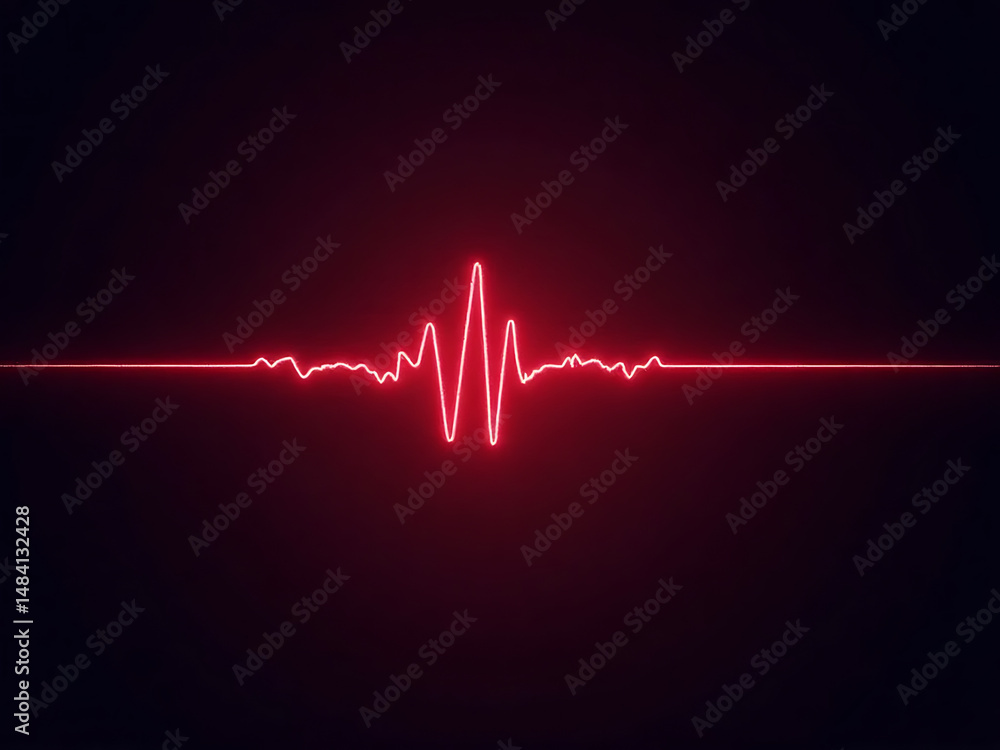 Poster close-up dynamic sound wave visualization abstract environment in digital graphic design