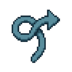 Teal Pixel Arrow