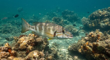 Fototapeta premium Coral Kingdom's Striated Sentinel