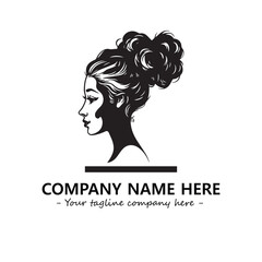 Head of queen logo company design vector illustration