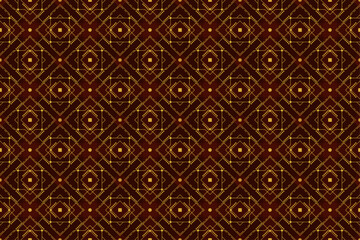 Brown With Gold Linear Seamless Pattern
