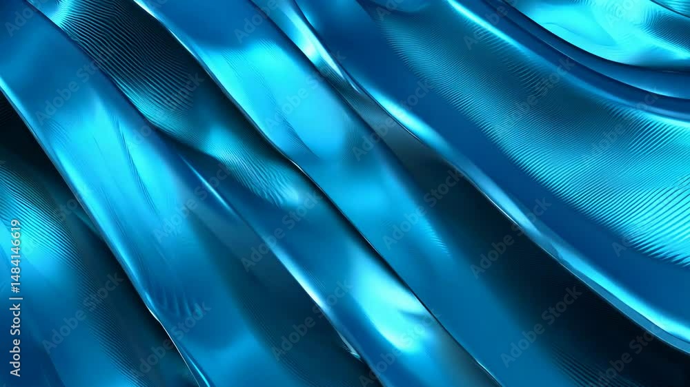 Poster beautiful static video of an abstract 3d rendered wave background with liquid metal texture effect i