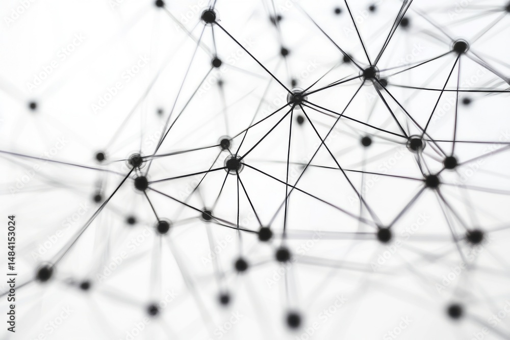 Wall mural abstract network background