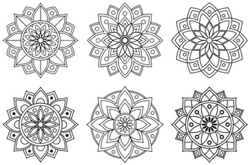 Editable Mandala Vector Bundle: Ideal for Meditation and Craft Projects