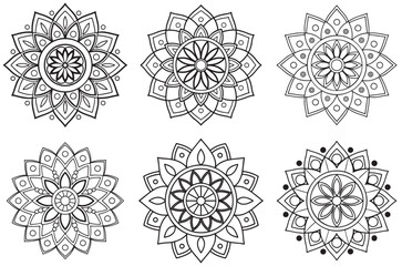 Editable Mandala Vector Bundle: Ideal for Meditation and Craft Projects