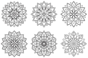 Editable Mandala Vector Bundle: Ideal for Meditation and Craft Projects