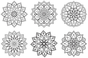 Editable Mandala Vector Bundle: Ideal for Meditation and Craft Projects