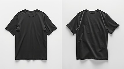 Blank black t-shirt mockup (2)