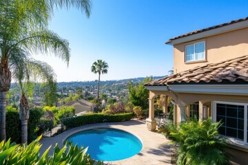 Fototapeta premium swimming pool in luxury mansion