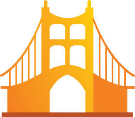 Golden Gate Bridge Silhouette Vector Iconic Landmark Design for Creative Projects