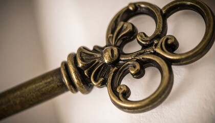Ornamental Brass Key Detail