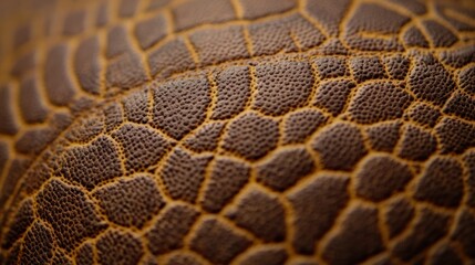 Macro close-up of textured brown scaly reptile skin showing intricate pattern and detailed surface, perfect for nature, wildlife, and animal habitat background
