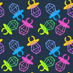 Sugar candy rings seamless retro pattern for wrapping paper and fabric and linens and kids clothes print