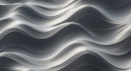 Obraz premium Fluid Metal: Abstract 3D Waves
