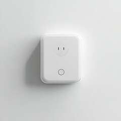 Minimalist white smart plug with subtle indicator light