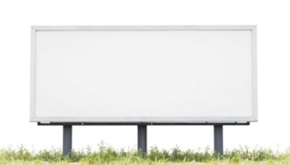 Fototapeta premium Blank billboard isolated on white background, ready for your design Perfect for mockups and advertising presentations , media, poster