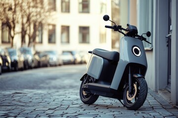 electric scooter parked on the street