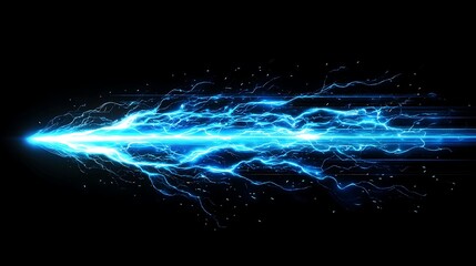 Abstract blue energy beam effect