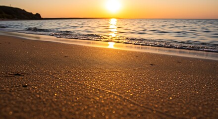 Golden Hour Sands: Coastal Sunrise