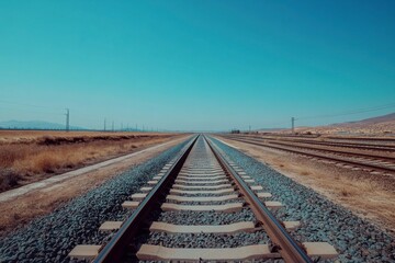 railroad tracks in the countryside