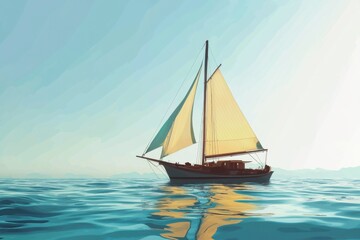 sailing boat on the sea