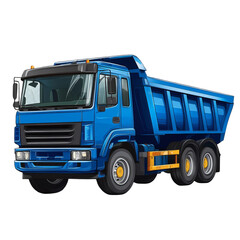 realistic 3d render of construction vehicle in blue color

