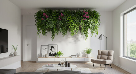Ceiling garden graces minimalist modern home