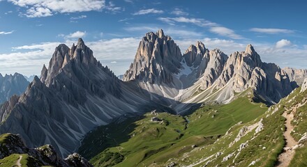 Alpine Majesty Sunlit Peaks