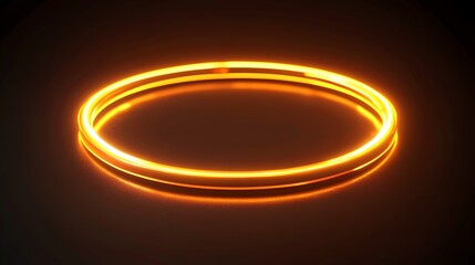 Abstract glowing orange ring graphic