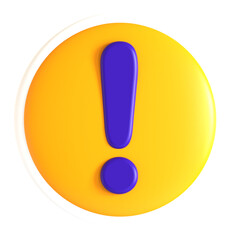 alert emoji 3d icon illustration