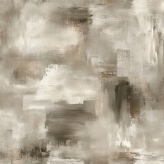 Abstract art featuring neutral tones, textured brushstrokes, and a blend of light and dark shades