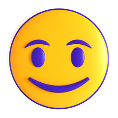 smile sticker 3d icon illustration