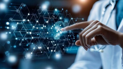 Advanced holographic displays enhance the healthcare experience.