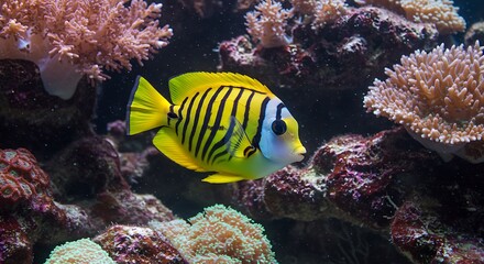 Obraz premium Sun-Kissed Stripes of the Reef