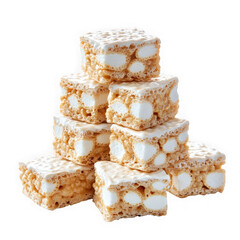 Rice krispie treats stacked