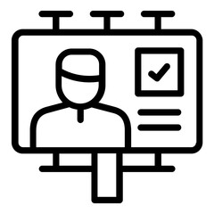 billboard election icon line