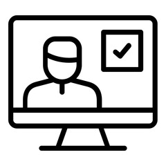 television election icon line