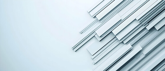 Abstract Geometric Design With Light Gray Shapes